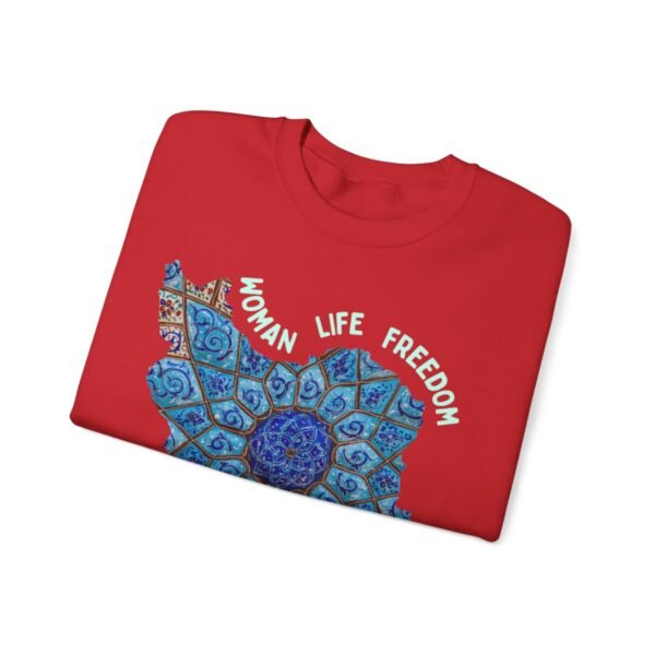 Woman Life Freedom Artwork | Persian Minakari Green Sweatshirt - Image 17
