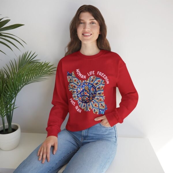 Woman Life Freedom | Persian Art Red Sweatshirt - Image 18