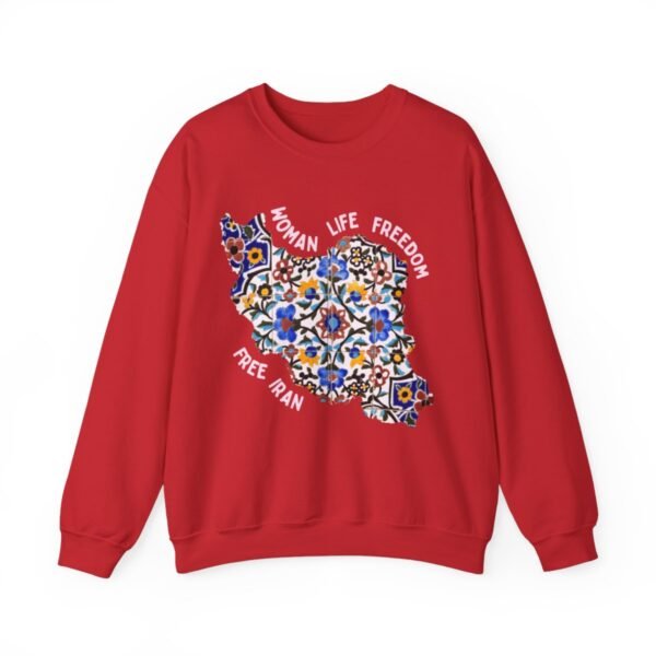Woman Life Freedom Movement | Persian Tiles Red Sweatshirt - Image 16