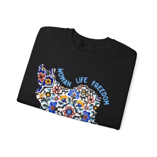 Woman Life Freedom Movement | Persian Tiles Blue Sweatshirt - Image 2