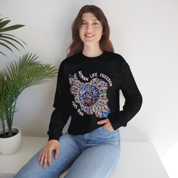 Woman Life Freedom | Persian Art Red Sweatshirt - Image 3