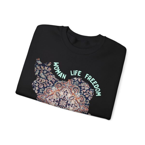 Woman Life Freedom | Persian Rug Green Sweatshirt - Image 2