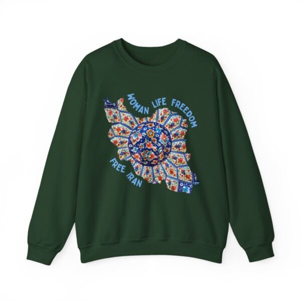 Woman Life Freedom | Persian Art Blue Sweatshirt - Image 4