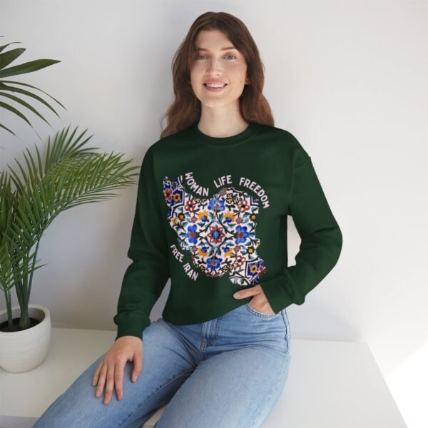 Woman Life Freedom Movement | Persian Tiles Red Sweatshirt - Image 6