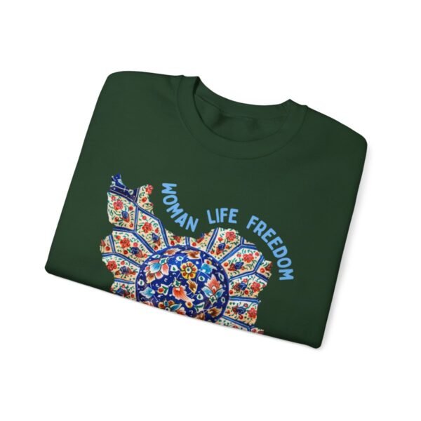 Woman Life Freedom | Persian Art Blue Sweatshirt - Image 5