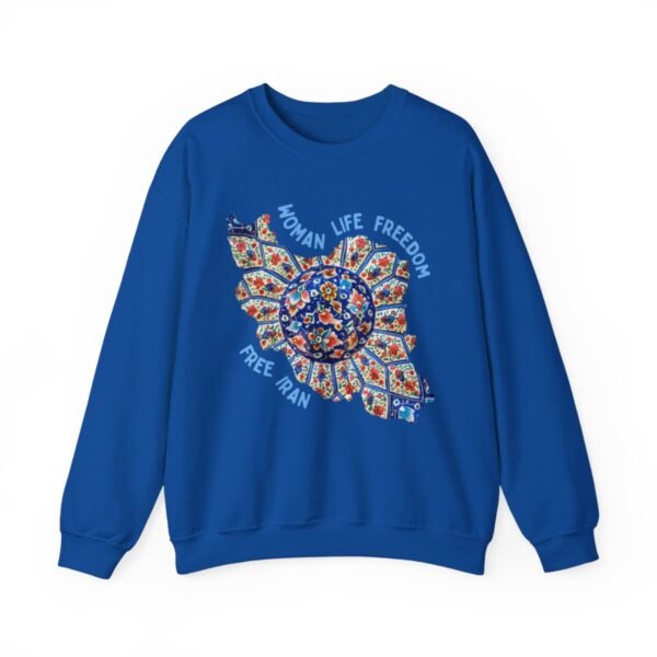 Woman Life Freedom | Persian Art Blue Sweatshirt - Image 10