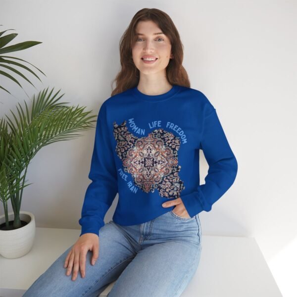 Woman Life Freedom | Persian Rug Blue Sweatshirt - Image 12