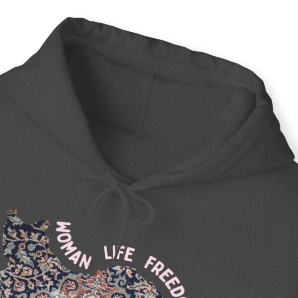 Woman Life Freedom | Persian Rug Red Hoodie - Image 12