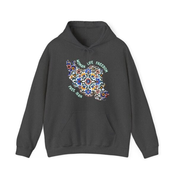 Woman Life Freedom Movement | Persian Tiles Green Hoodie - Image 11