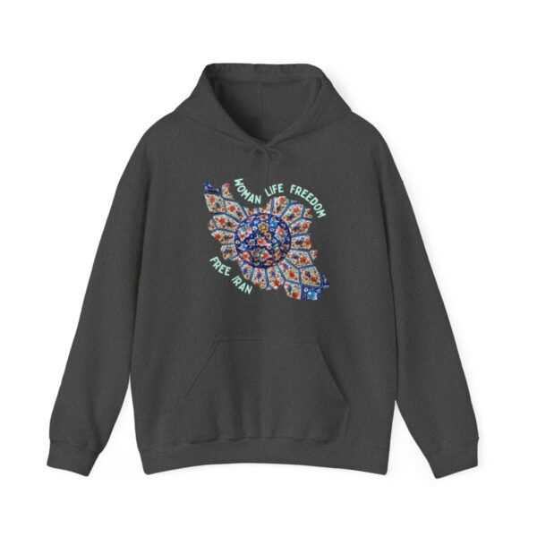Woman Life Freedom | Persian Art Green Hoodie - Image 11