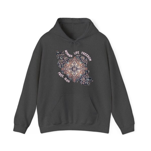 Woman Life Freedom | Persian Rug Red Hoodie - Image 11