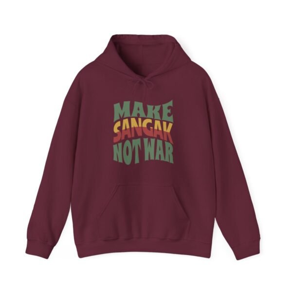 Make Sangak Not War | Persian Pebble Bread Hoodie - Image 4