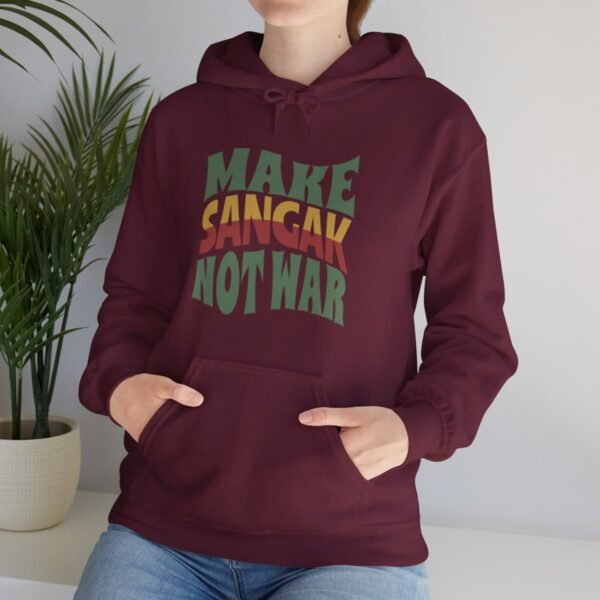 Make Sangak Not War | Persian Pebble Bread Hoodie - Image 6