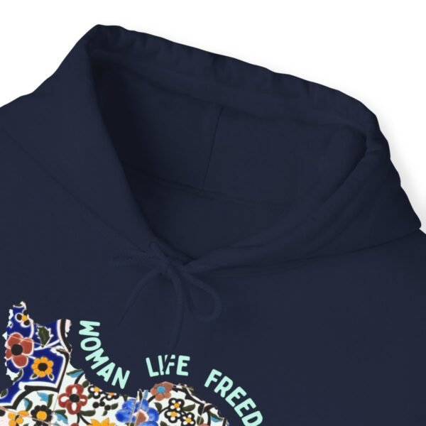 Woman Life Freedom Movement | Persian Tiles Green Hoodie - Image 15