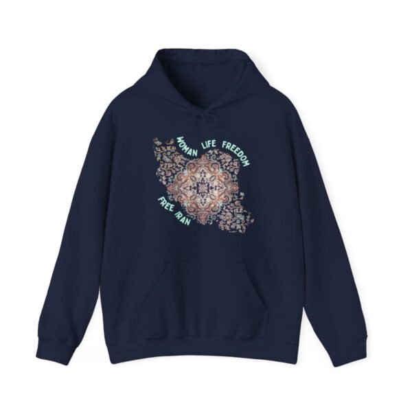 Woman Life Freedom | Persian Rug Green Hoodie - Image 14