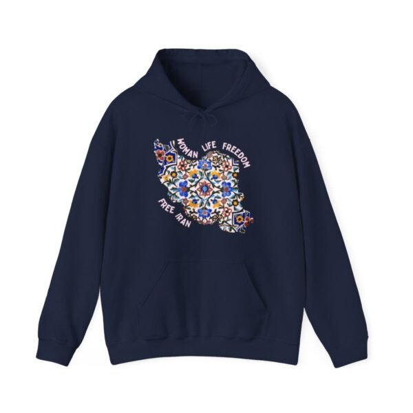 Woman Life Freedom Movement | Persian Tiles Red Hoodie - Image 14