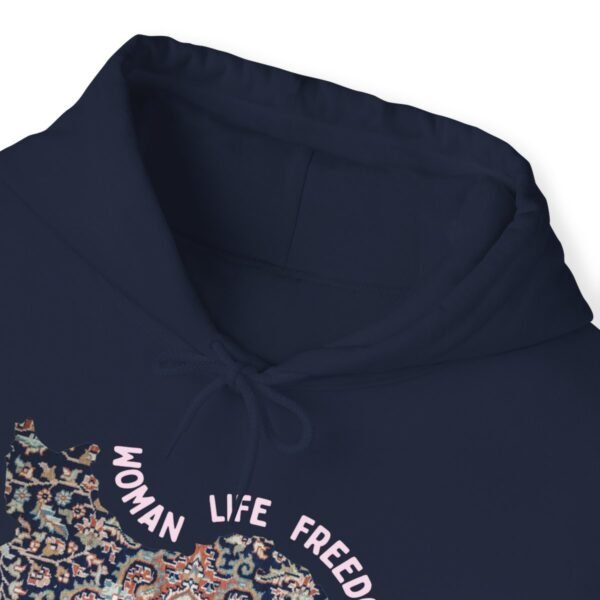 Woman Life Freedom | Persian Rug Red Hoodie - Image 15