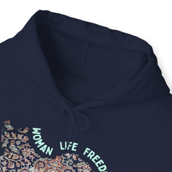 Woman Life Freedom | Persian Rug Green Hoodie - Image 15