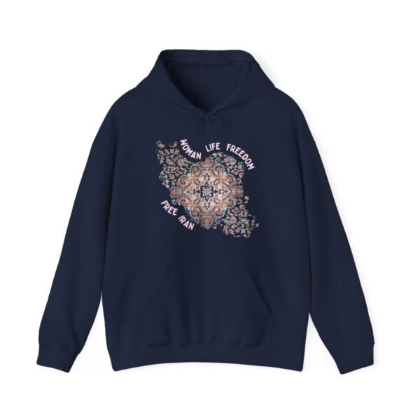 Woman Life Freedom | Persian Rug Red Hoodie - Image 14