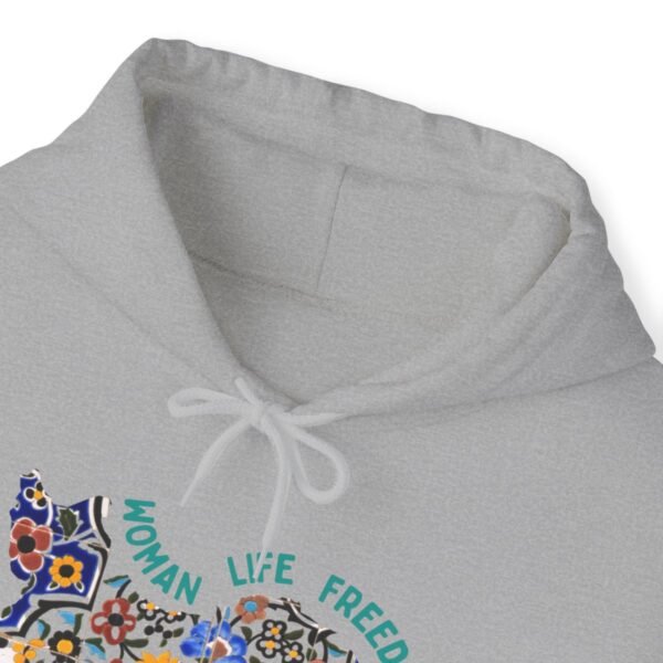 Woman Life Freedom Movement | Persian Tiles Green Hoodie - Image 9