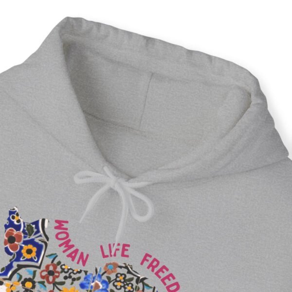 Woman Life Freedom Movement | Persian Tiles Red Hoodie - Image 9