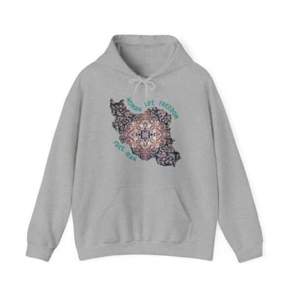 Woman Life Freedom | Persian Rug Green Hoodie - Image 8