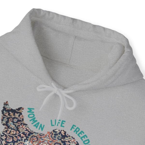 Woman Life Freedom | Persian Rug Green Hoodie - Image 9