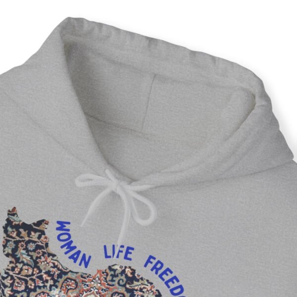 Woman Life Freedom | Persian Rug Blue Hoodie - Image 9