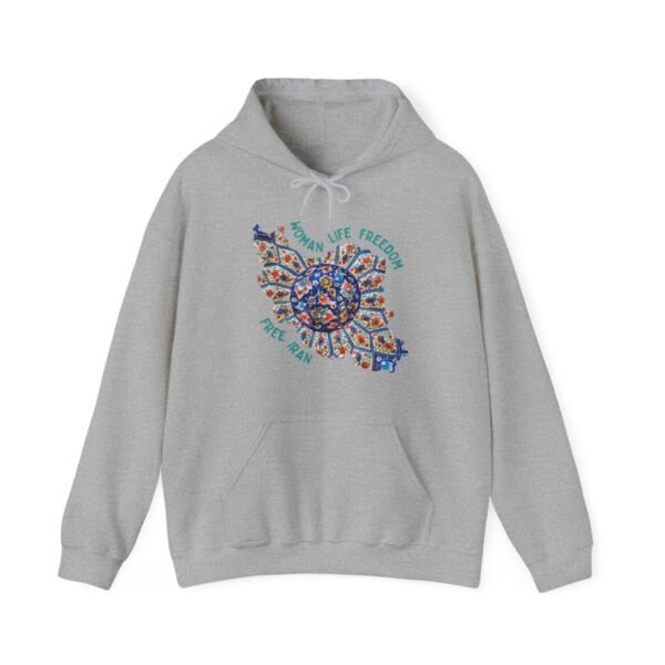 Woman Life Freedom | Persian Art Green Hoodie - Image 8