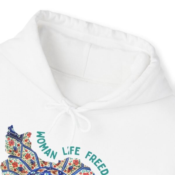 Woman Life Freedom | Persian Art Green Hoodie - Image 3