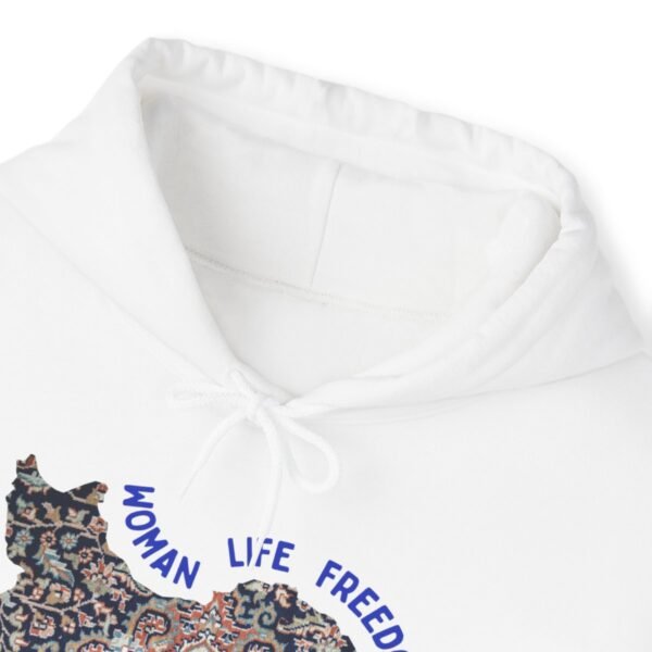 Woman Life Freedom | Persian Rug Blue Hoodie - Image 3