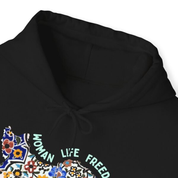 Woman Life Freedom Movement | Persian Tiles Green Hoodie - Image 6