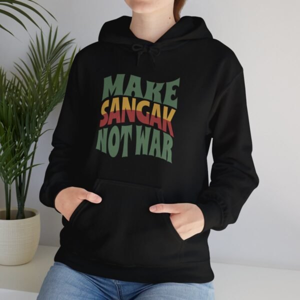 Make Sangak Not War | Persian Pebble Bread Hoodie - Image 3