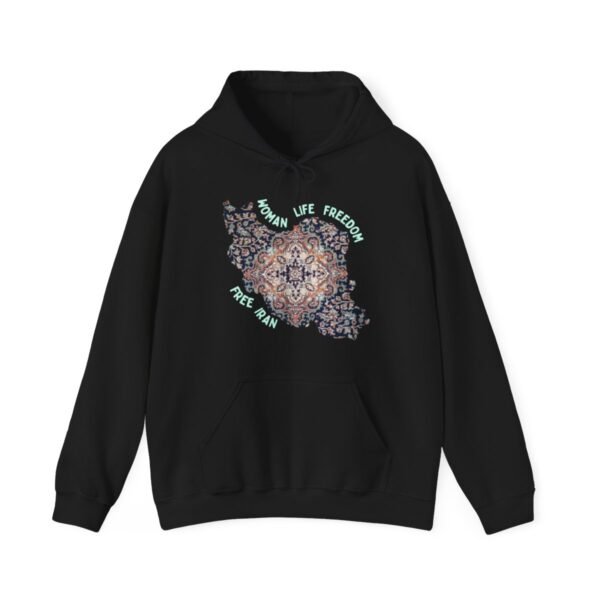 Woman Life Freedom | Persian Rug Green Hoodie - Image 5