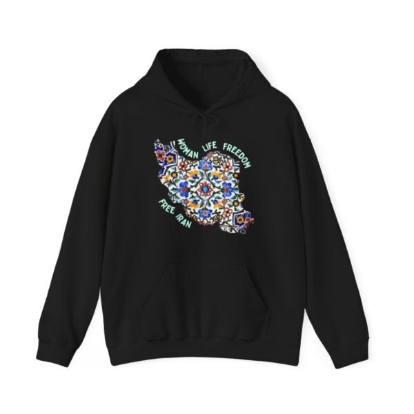 Woman Life Freedom Movement | Persian Tiles Green Hoodie - Image 5