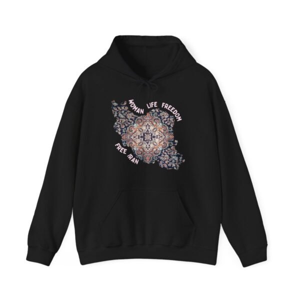 Woman Life Freedom | Persian Rug Red Hoodie - Image 5