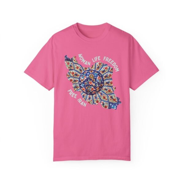 Woman Life Freedom | Persian Art Green Retro T-Shirt - Image 13