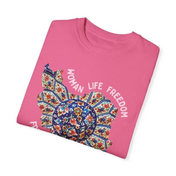 Woman Life Freedom | Persian Art Red Retro T-Shirt - Image 2