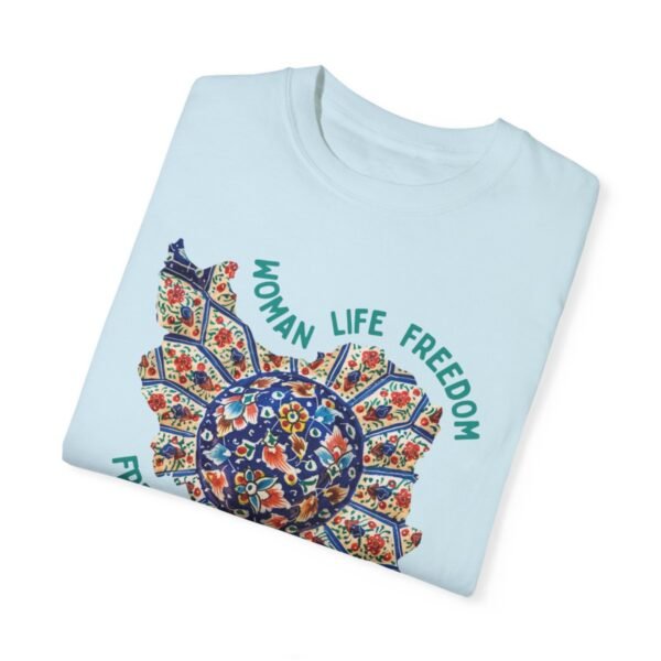 Woman Life Freedom | Persian Art Green Cute T-Shirt - Image 8