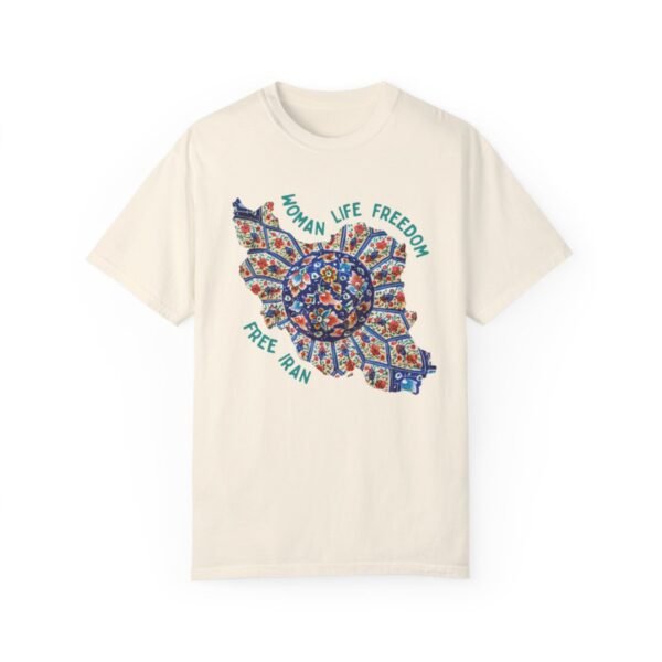 Woman Life Freedom | Persian Art Green Cute T-Shirt - Image 4