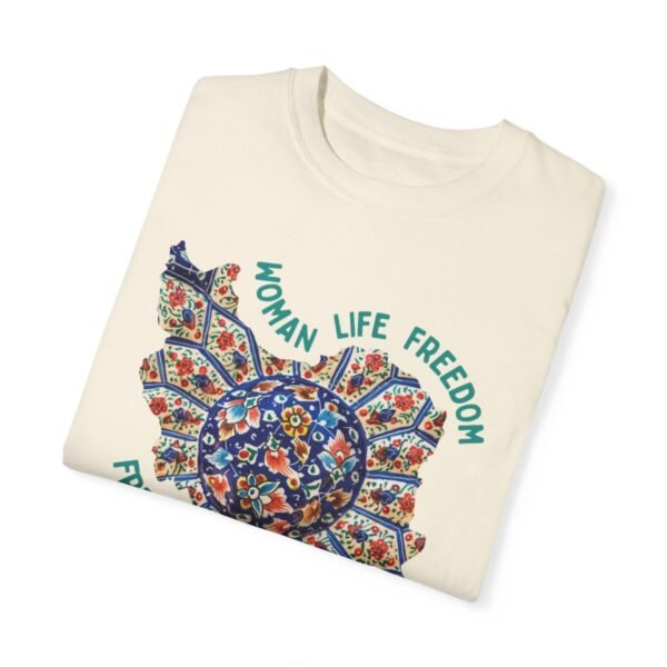 Woman Life Freedom | Persian Art Green Cute T-Shirt - Image 5