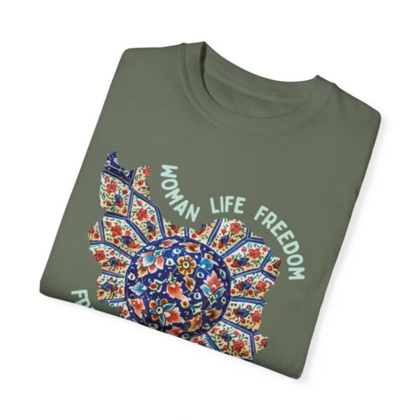 Woman Life Freedom | Persian Art Green Chic T-Shirt - Image 2