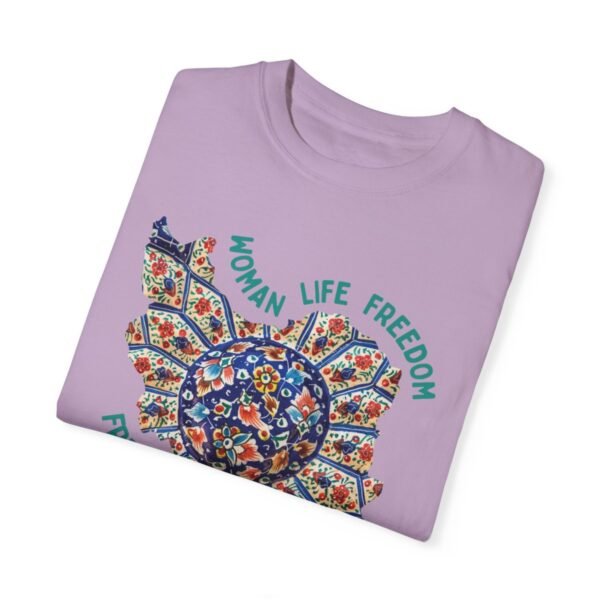 Woman Life Freedom | Persian Art Green Cute T-Shirt - Image 11