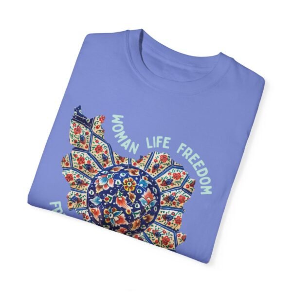 Woman Life Freedom | Persian Art Green Retro T-Shirt - Image 11