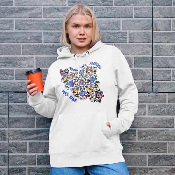 Woman Life Freedom Movement | Persian Tiles Blue Hoodie