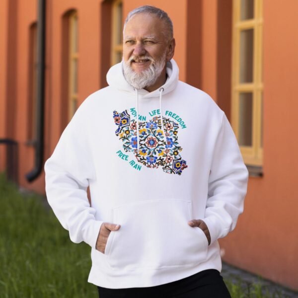 Woman Life Freedom Movement | Persian Tiles Green Hoodie