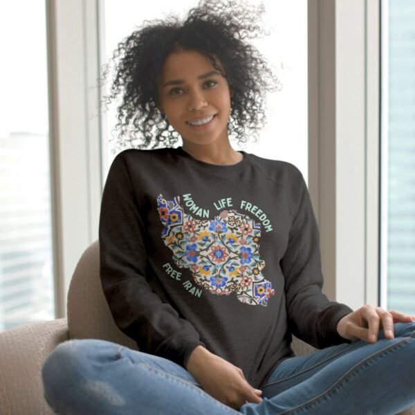 Woman Life Freedom Movement | Persian Tiles Green Sweatshirt