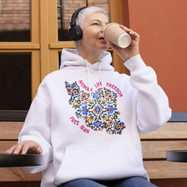 Woman Life Freedom Movement | Persian Tiles Red Hoodie