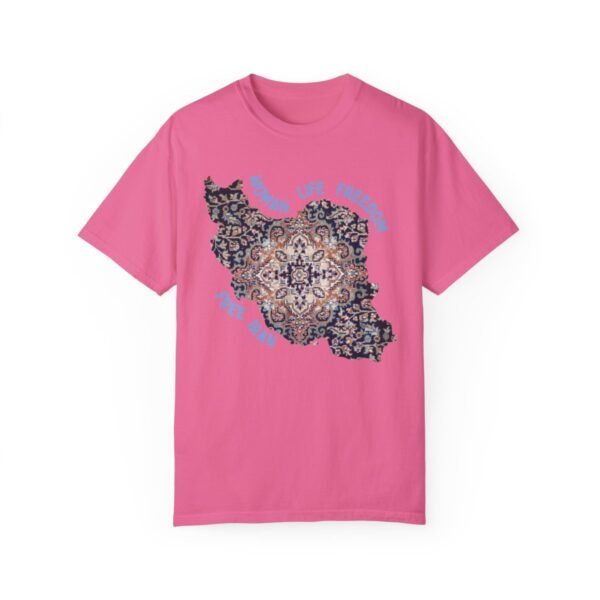 Woman Life Freedom | Persian Rug Blue Retro T-Shirt - Image 13