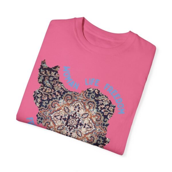Woman Life Freedom | Persian Rug Blue Retro T-Shirt - Image 14